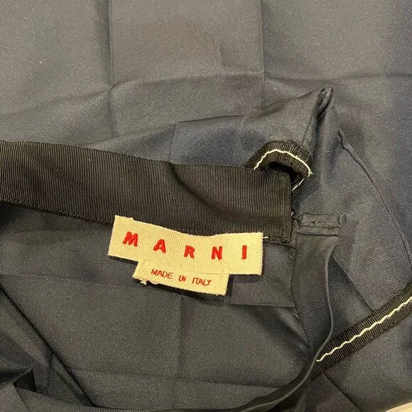 MARNI Sleeveless Fit & Flare Dress, Navy, EU 42 - Picture 2 of 9